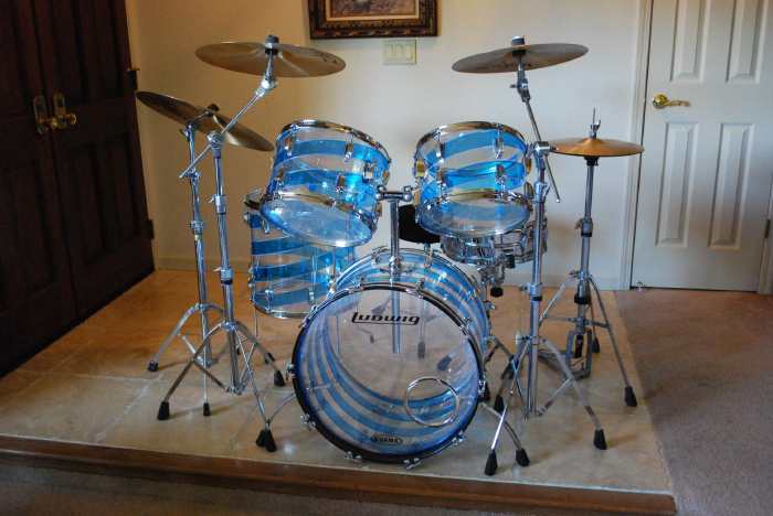 blue vistalite drums